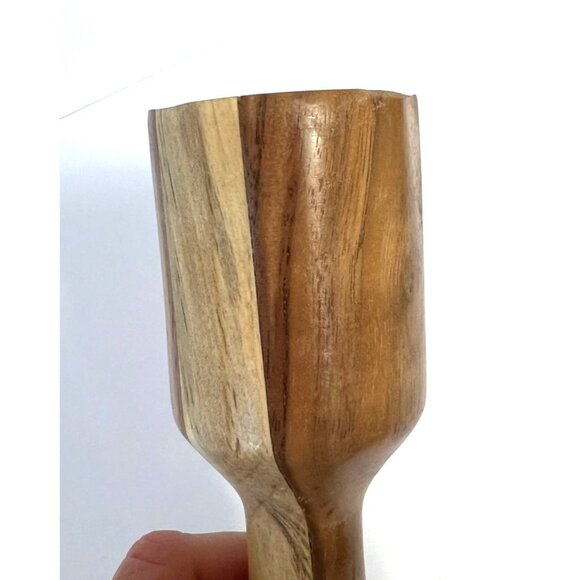 Hand Turned Handcrafted Candle Stick Holder Mixed Wood Olive Wood - Picture 11 of 12